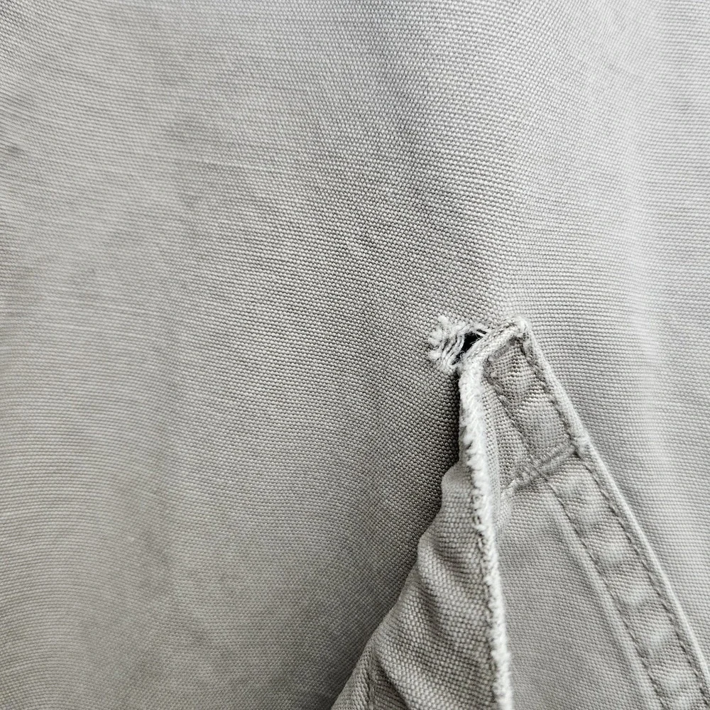 Lands' End Chore Coat Women Large Canvas Barn Field Flannel Lined Corduroy Tan - Picture 6 of 14